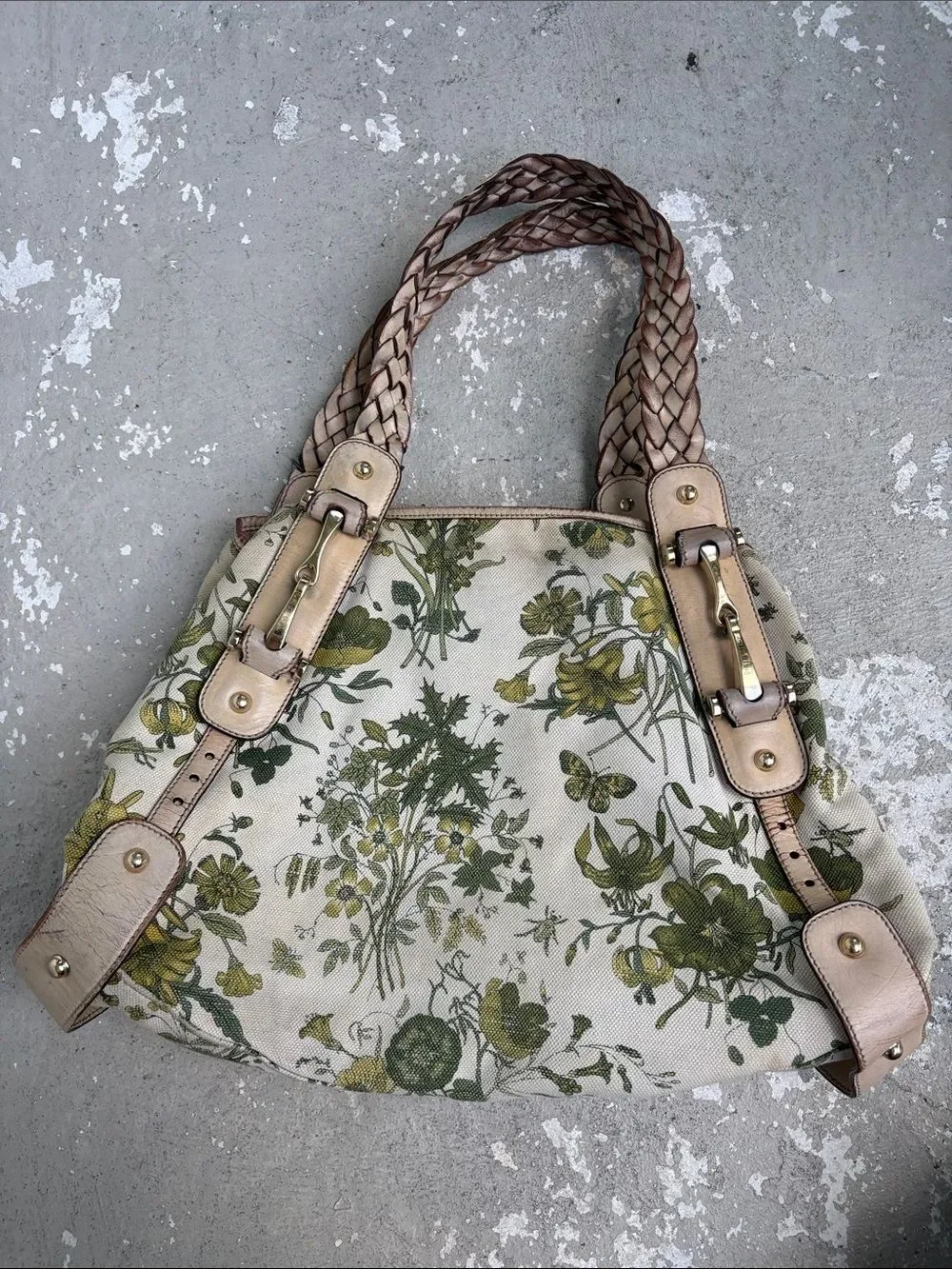 Gucci canvas floral Pelham Bag
